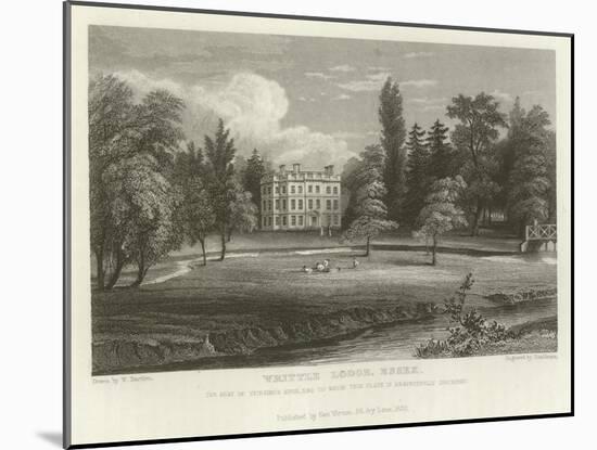 Writtle Lodge, Essex, the Seat of Vicesimus Knox, Esquire-William Henry Bartlett-Mounted Giclee Print