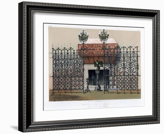 Wrought Iron Grilles, 19th Century-John Burley Waring-Framed Giclee Print