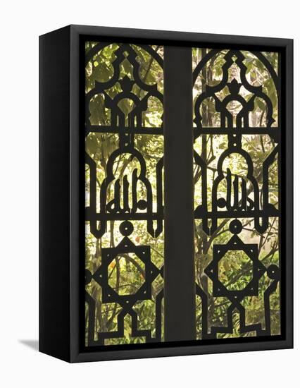 Wrought Iron Opening on to the Gardens of Reales Alcazares (Alcazar Palace Gardens), Seville-Guy Thouvenin-Framed Premier Image Canvas