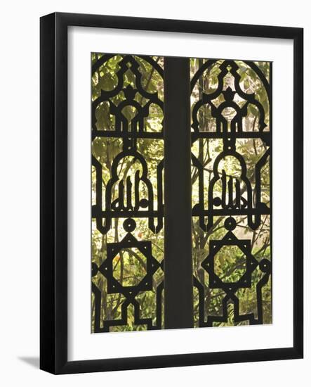 Wrought Iron Opening on to the Gardens of Reales Alcazares (Alcazar Palace Gardens), Seville-Guy Thouvenin-Framed Photographic Print