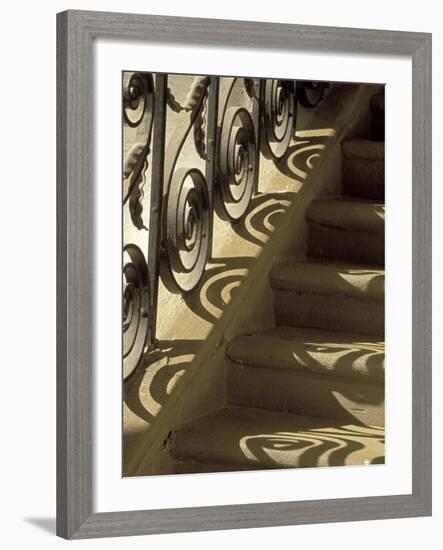 Wrought Iron Shadows, Charleston, South Carolina, USA-Julie Eggers-Framed Photographic Print