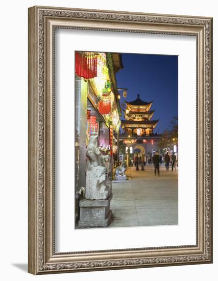 Wu Hua Gate at dusk, Dali, Yunnan, China, Asia-Ian Trower-Framed Photographic Print