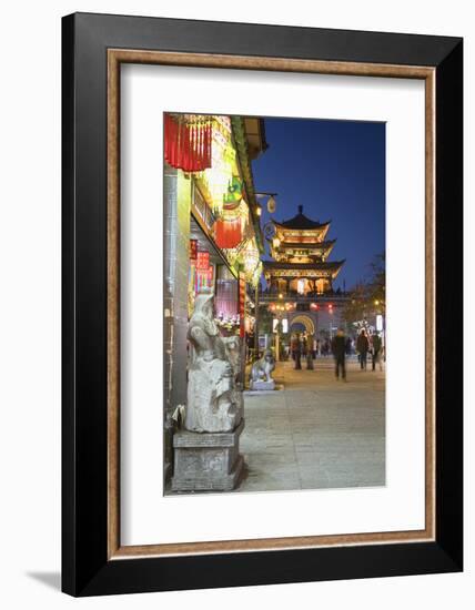 Wu Hua Gate at dusk, Dali, Yunnan, China, Asia-Ian Trower-Framed Photographic Print