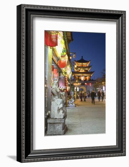 Wu Hua Gate at dusk, Dali, Yunnan, China, Asia-Ian Trower-Framed Photographic Print