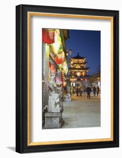 Wu Hua Gate at dusk, Dali, Yunnan, China, Asia-Ian Trower-Framed Photographic Print