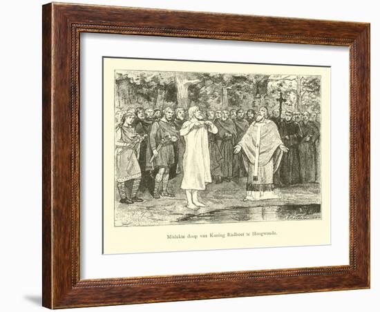 Wulfram Fails to Baptise Radbod, King of the Frisians-Willem II Steelink-Framed Giclee Print