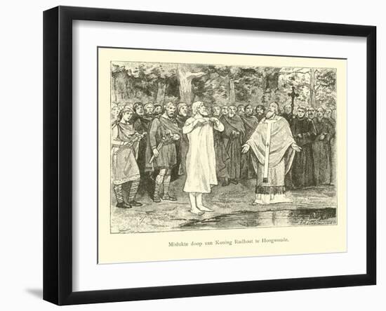 Wulfram Fails to Baptise Radbod, King of the Frisians-Willem II Steelink-Framed Giclee Print