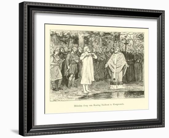 Wulfram Fails to Baptise Radbod, King of the Frisians-Willem II Steelink-Framed Giclee Print