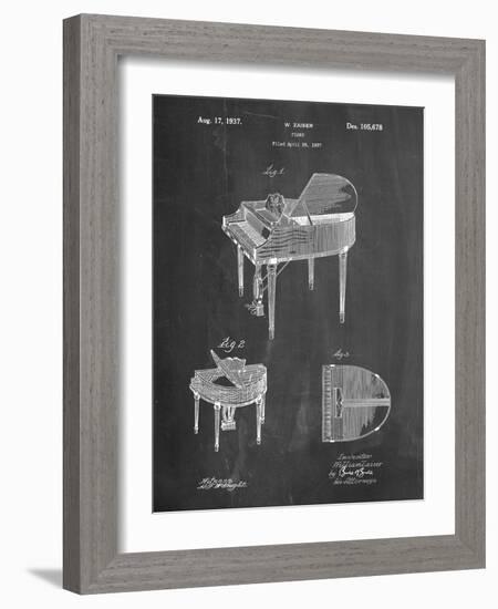 Wurlitzer Butterfly Model 235 Piano Patent-Cole Borders-Framed Art Print