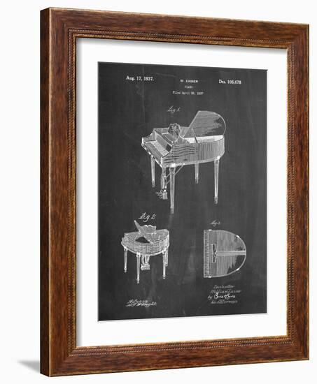 Wurlitzer Butterfly Model 235 Piano Patent-Cole Borders-Framed Art Print