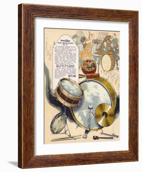 Wurlitzer Drums-null-Framed Art Print