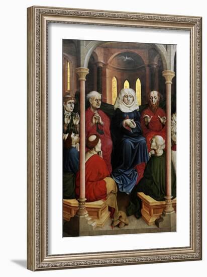 Wurzach Altarpiece, 1437. Pentecost by Hans Multscher (1400-1467)-Hans Multscher-Framed Giclee Print