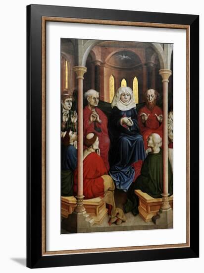 Wurzach Altarpiece, 1437. Pentecost by Hans Multscher (1400-1467)-Hans Multscher-Framed Giclee Print