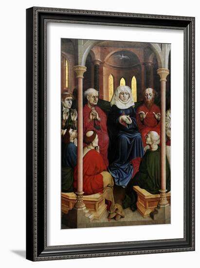 Wurzach Altarpiece, 1437. Pentecost by Hans Multscher (1400-1467)-Hans Multscher-Framed Giclee Print