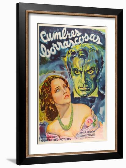 Wuthering Heights, Argentine Movie Poster, 1939-null-Framed Art Print