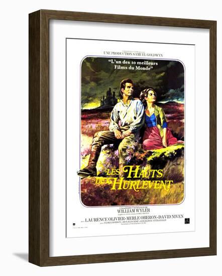 Wuthering Heights, French Movie Poster, 1939-null-Framed Art Print