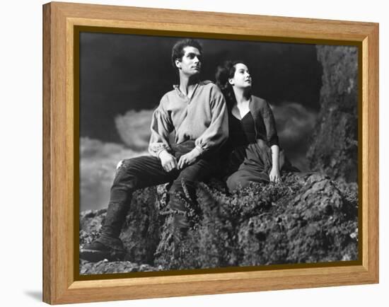 Wuthering Heights, Laurence Olivier, Merle Oberon, 1939-null-Framed Stretched Canvas
