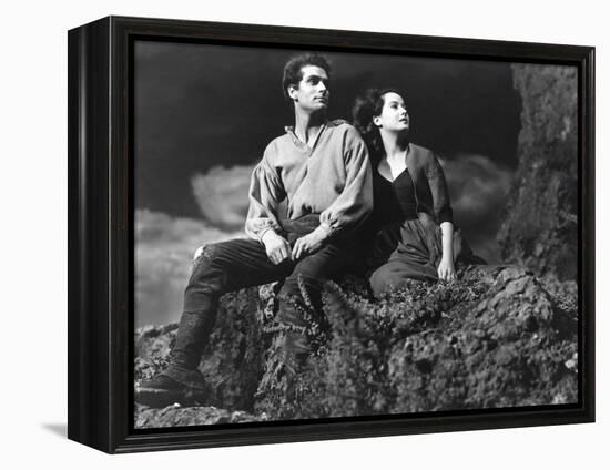 Wuthering Heights, Laurence Olivier, Merle Oberon, 1939-null-Framed Stretched Canvas