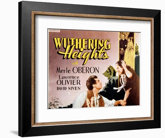 Wuthering Heights, Laurence Olivier, Merle Oberon, 1939-null-Framed Art Print