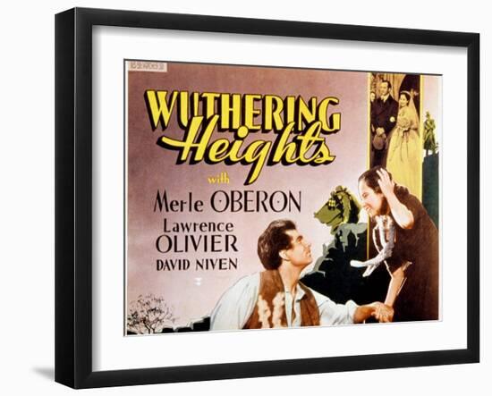 Wuthering Heights, Laurence Olivier, Merle Oberon, 1939-null-Framed Art Print