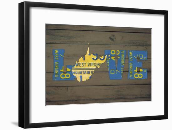 WV State Love-Design Turnpike-Framed Giclee Print