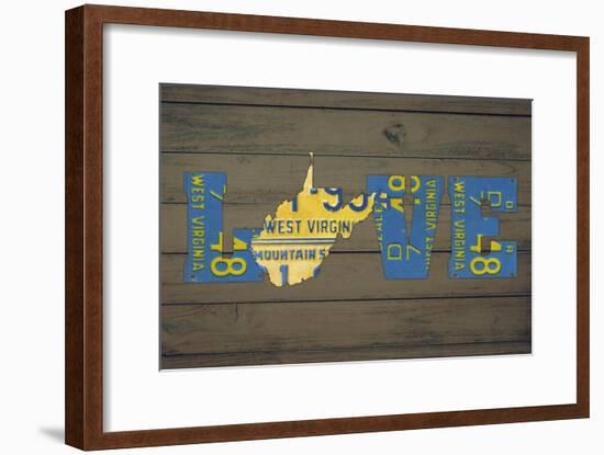 WV State Love-Design Turnpike-Framed Giclee Print