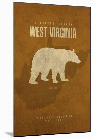 WV State Minimalist Posters-Red Atlas Designs-Mounted Giclee Print