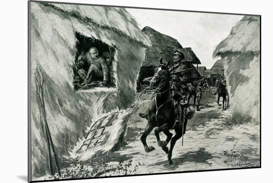 WW1 - British Horse Unmasks a German Spy Hidden in Haystack-Ralph Cleaver-Mounted Art Print