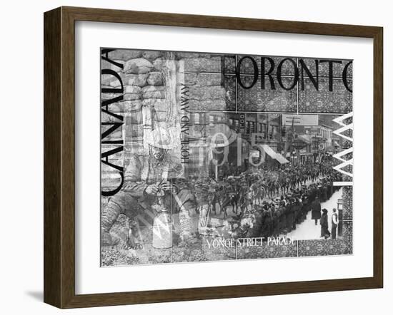 WW1 Canadian  Nostalgic Collage-Ruth Palmer-Framed Art Print