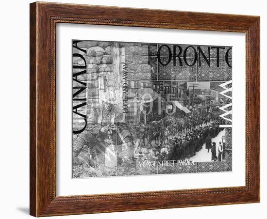 WW1 Canadian  Nostalgic Collage-Ruth Palmer-Framed Art Print