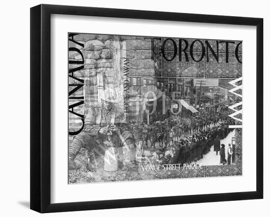 WW1 Canadian  Nostalgic Collage-Ruth Palmer-Framed Art Print