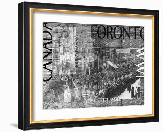 WW1 Canadian  Nostalgic Collage-Ruth Palmer-Framed Art Print