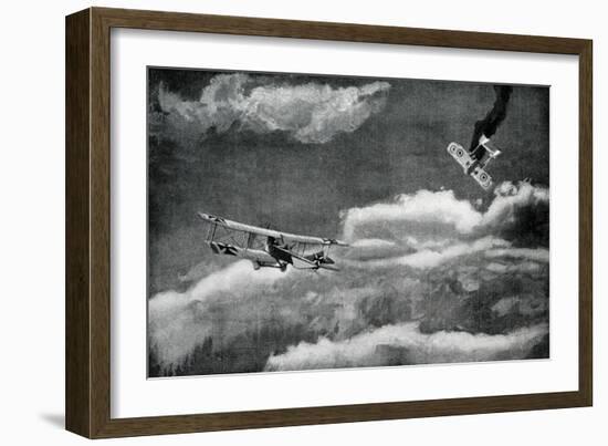 WW1 - French and German Aerial Combat, 1916-null-Framed Art Print