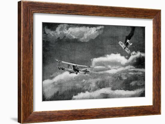 WW1 - French and German Aerial Combat, 1916-null-Framed Art Print