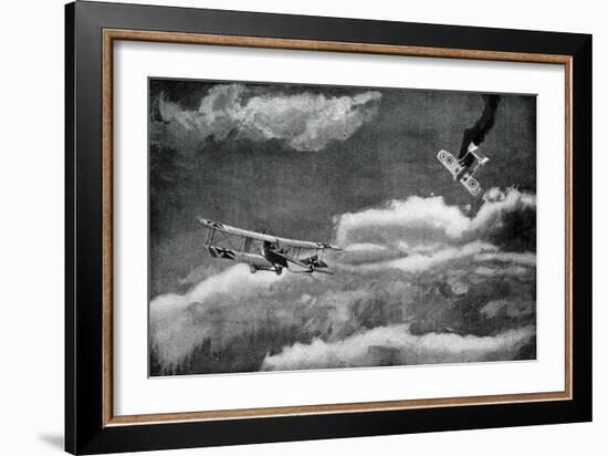 WW1 - French and German Aerial Combat, 1916-null-Framed Art Print