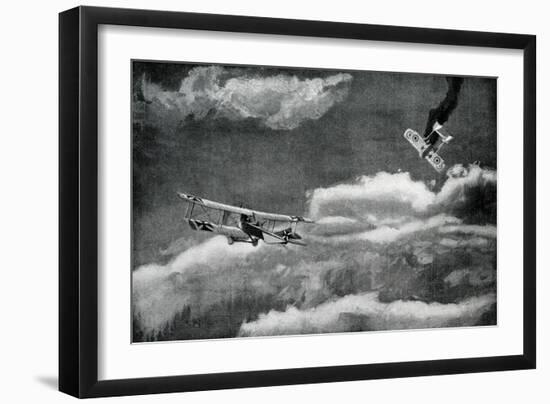 WW1 - French and German Aerial Combat, 1916-null-Framed Art Print