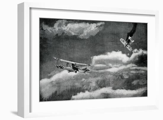 WW1 - French and German Aerial Combat, 1916-null-Framed Art Print