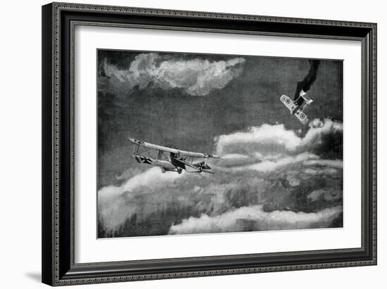 WW1 - French and German Aerial Combat, 1916-null-Framed Art Print