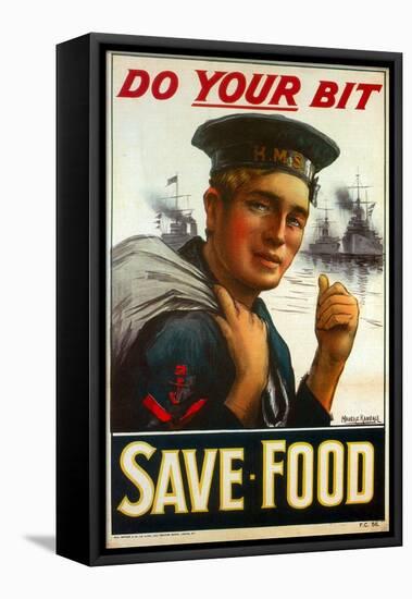 WW1 Poster Urging You to "Do Your Bit - Save Food" 1917-Maurice Randall-Framed Premier Image Canvas