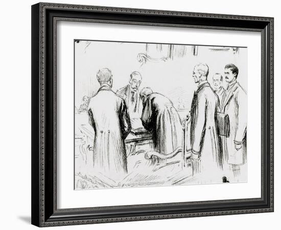 WW1 - Treaty of Versailles-Georges Scott-Framed Art Print