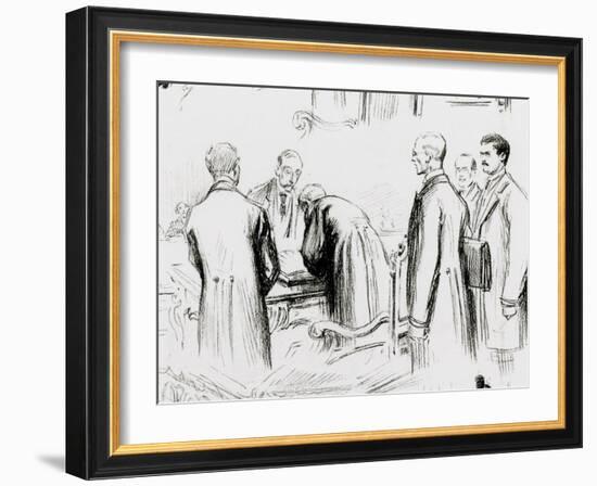 WW1 - Treaty of Versailles-Georges Scott-Framed Art Print