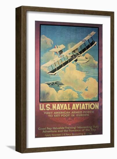 Ww1 Us Naval Aviation Recruiting Poster, 1918-null-Framed Giclee Print