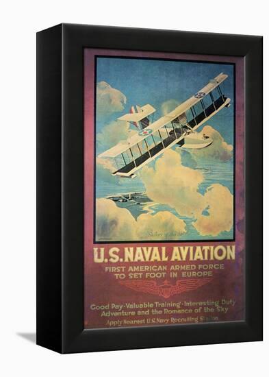 Ww1 Us Naval Aviation Recruiting Poster, 1918-null-Framed Premier Image Canvas