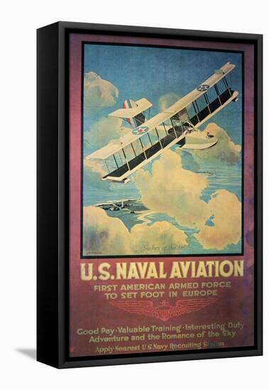 Ww1 Us Naval Aviation Recruiting Poster, 1918-null-Framed Premier Image Canvas