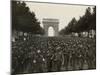 WW2 American Soldiers Marching During the Liberation of Paris, Aug. 26, 1944-null-Mounted Photo