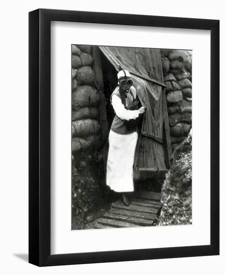 WWI, AEF Army Nurse Wearing Gas Mask-Science Source-Framed Giclee Print