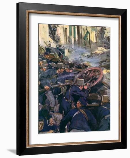 WWI, Belgian Resistance-Cyrus Cuneo-Framed Art Print