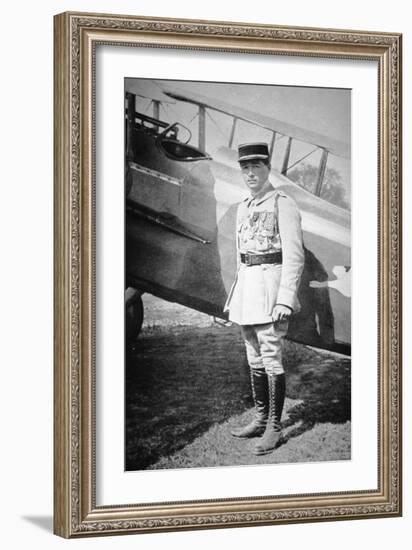 WWI French Air Ace Sous-Lieutenant Rene Fonck, Awarded Legion d'Honneur after Six Victories, 8th…-French Photographer-Framed Photographic Print