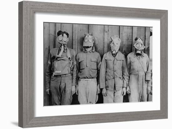 WWI, Gas Masks-Science Source-Framed Giclee Print