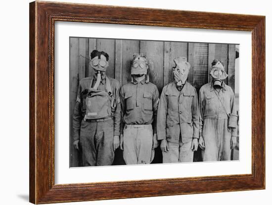 WWI, Gas Masks-Science Source-Framed Giclee Print